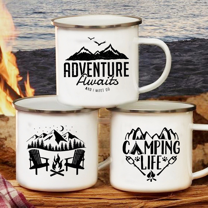 Outdoor Adventure Vans - Tasse à café en émail avec